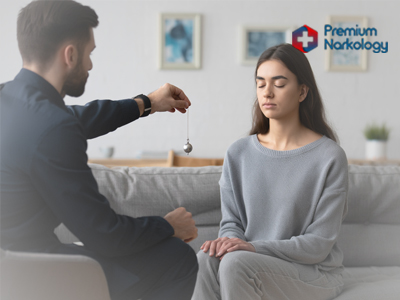 Девушка на сеансе гипноза